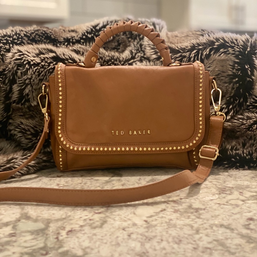 Ted Baker Leather Cross Body Brown Bag
